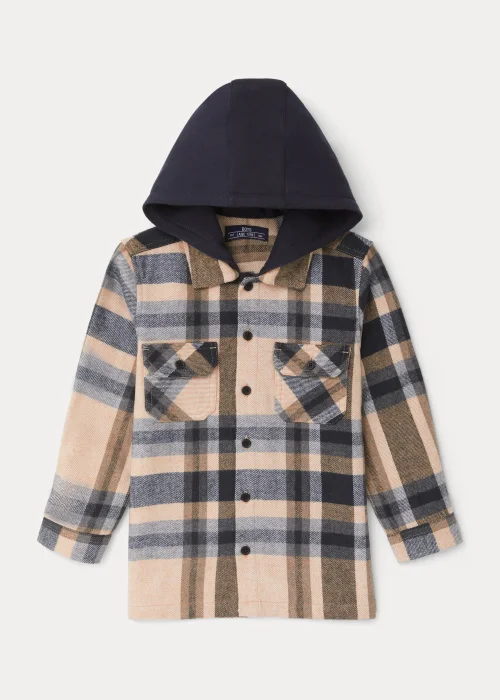 Boys Navy Hooded Shacket (4-13yrs) - Age 4 Years Image 1