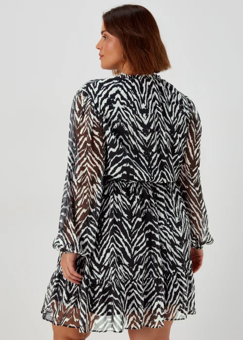 Papaya Curve Multicoloured Print Chiffon Mini Dress - 18 Image 2