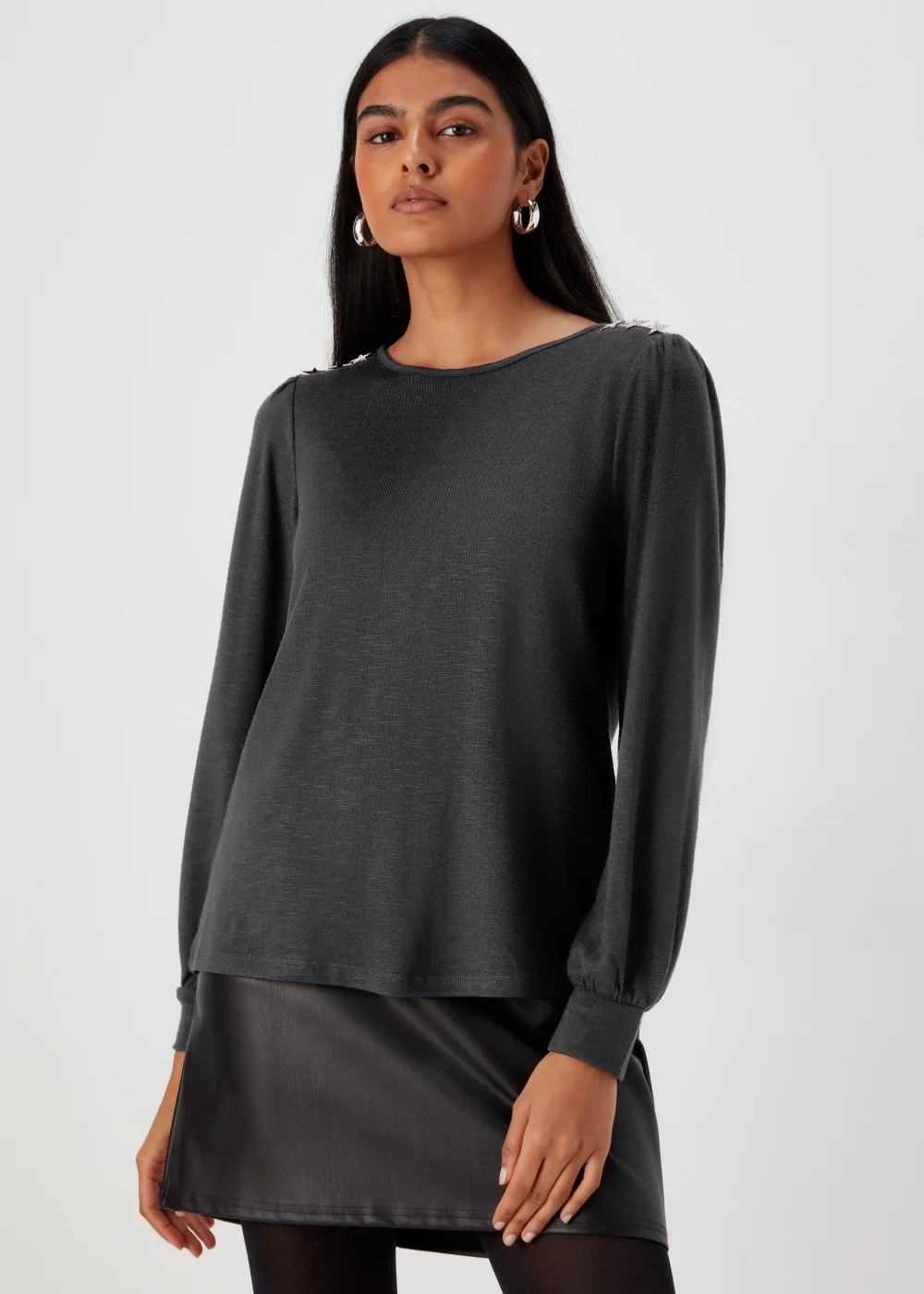 Black Star Jersey Long Sleeve Top - 8 Image 1