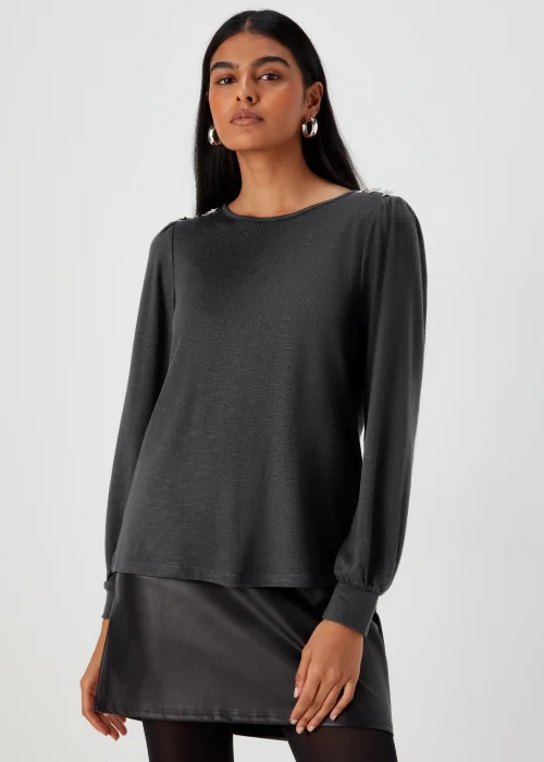 Black Star Jersey Long Sleeve Top - 8 Image 1