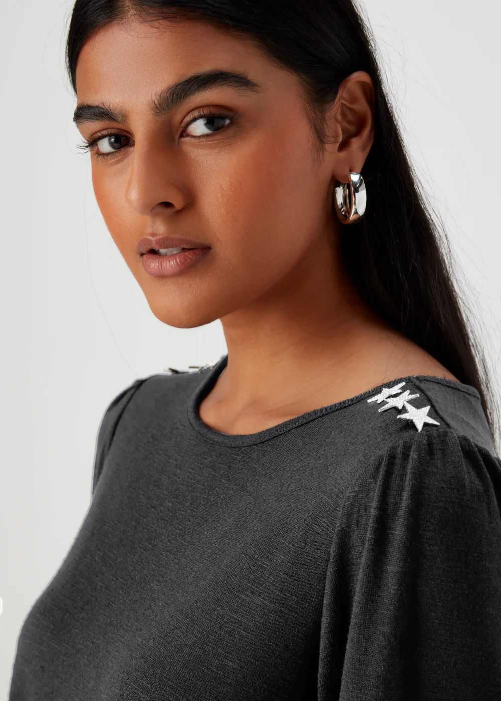 Black Star Jersey Long Sleeve Top - 8 Image 3