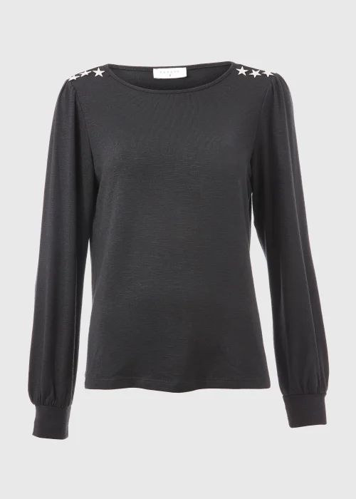 Black Star Jersey Long Sleeve Top - 8 Image 5