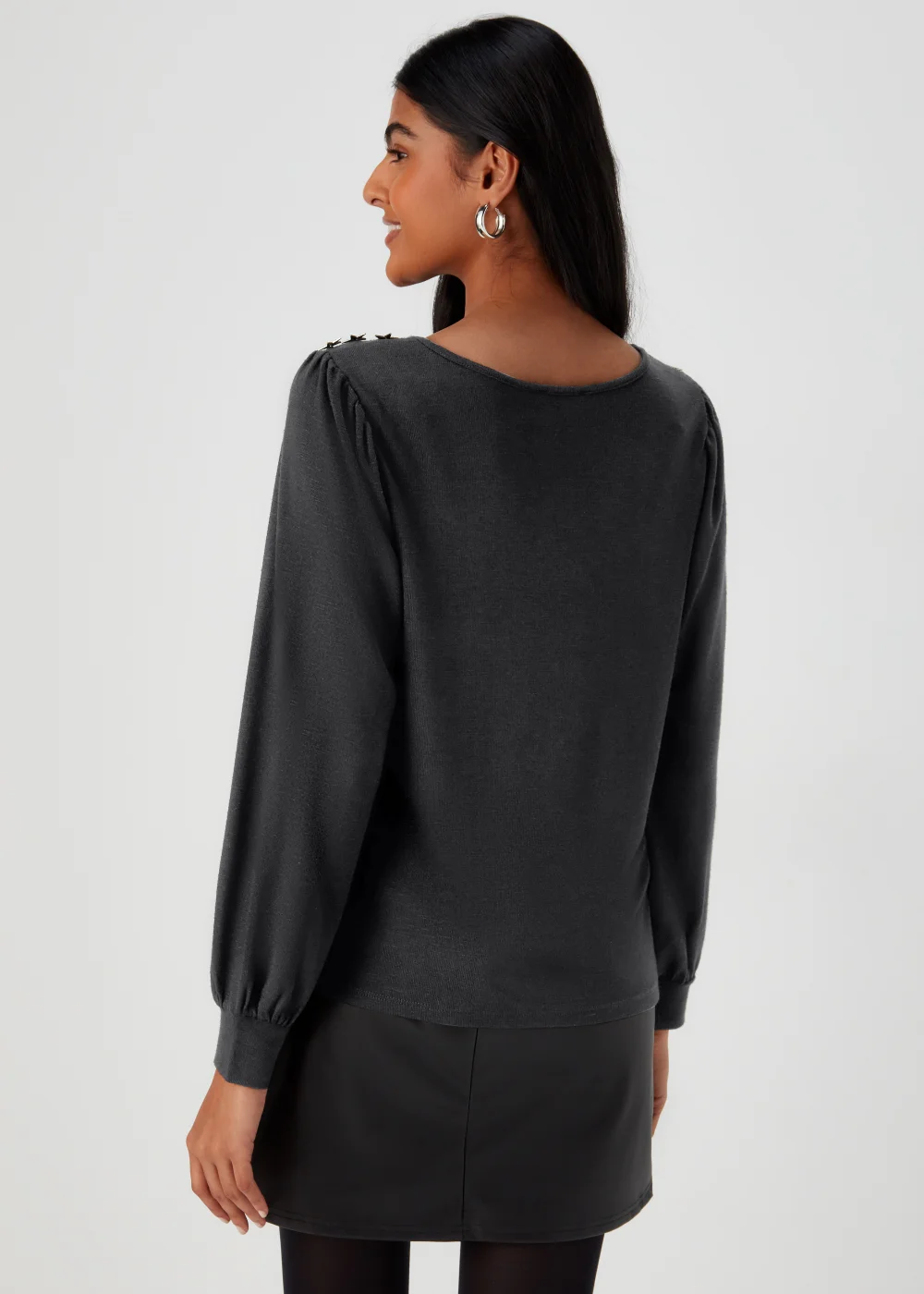 Black Star Jersey Long Sleeve Top - 8 Image 2