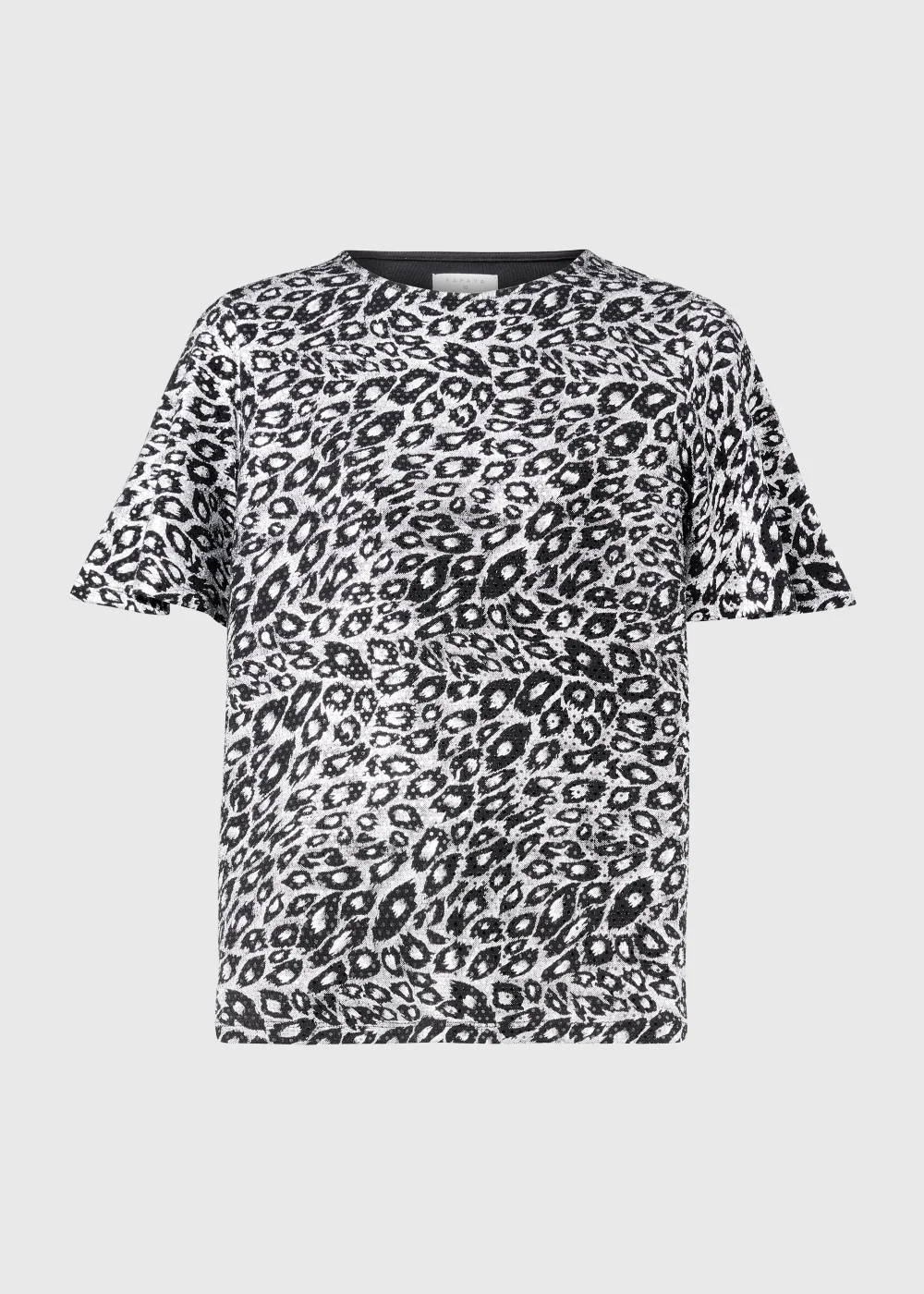Silver Leopard Foil Top - Size 8 Image 5