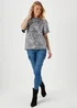 Silver Leopard Foil Top - Size 8 Image 4