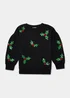 Black Christmas Holly Sweatshirt (4-12yrs) - 4 Yrs Image 1