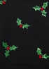 Black Christmas Holly Sweatshirt (4-12yrs) - 4 Yrs Image 2