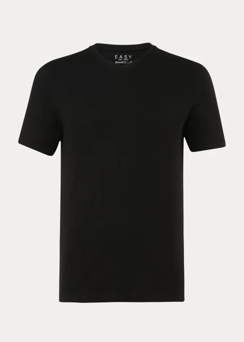 Black Essential V-Neck T-Shirt - S Image 5
