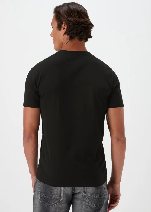 Black Essential V-Neck T-Shirt - S Image 2