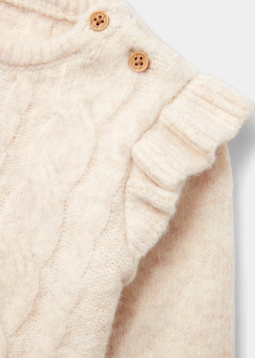 Baby Cream Cable Knit Dress & Tights Set (Newborn-23mths) - 0-3 months Image 2