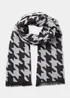 Black & White Dogtooth Lightweight Scarf - One Size Image 1
