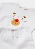 Baby Oatmeal Reindeer Print Sweatshirt & Joggers Set (Newborn-23mths) - Age 0 - 3 Months Image 2