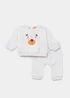 Baby Oatmeal Reindeer Print Sweatshirt & Joggers Set (Newborn-23mths) - Age 0 - 3 Months Image 1