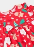 Baby Red Christmas Print Dress (Newborn-23mths) - Newborn Image 2