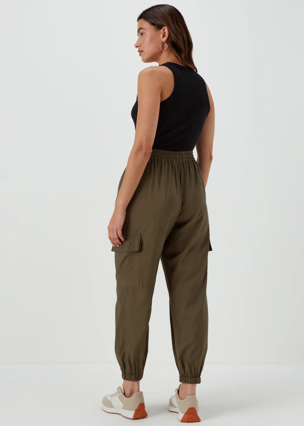 Papaya Petite Khaki Parachute Trousers - Size 6 Image 2