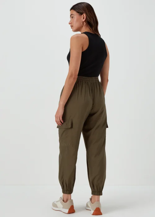 Papaya Petite Khaki Parachute Trousers - Size 6 Image 2