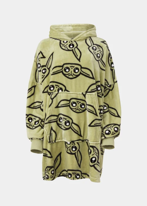 Green Mandalorian Print Snuggle Hoodie - One Size Image 4