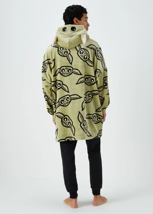 Green Mandalorian Print Snuggle Hoodie - One Size Image 2