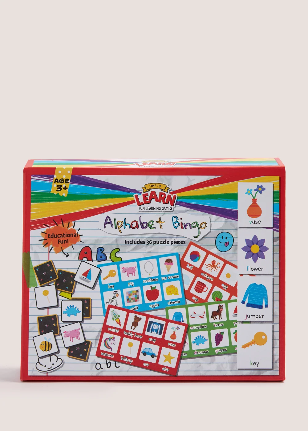 Kids 36 Piece Learn Alphabet Bingo (18cm x 9cm x 2cm) Image 1