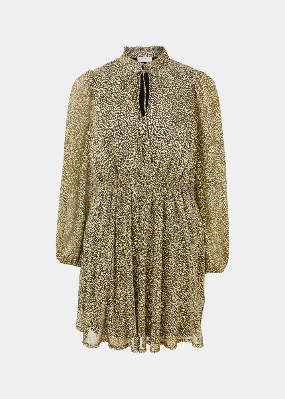 Gold Animal Print Mini Dress - 8 Image 5