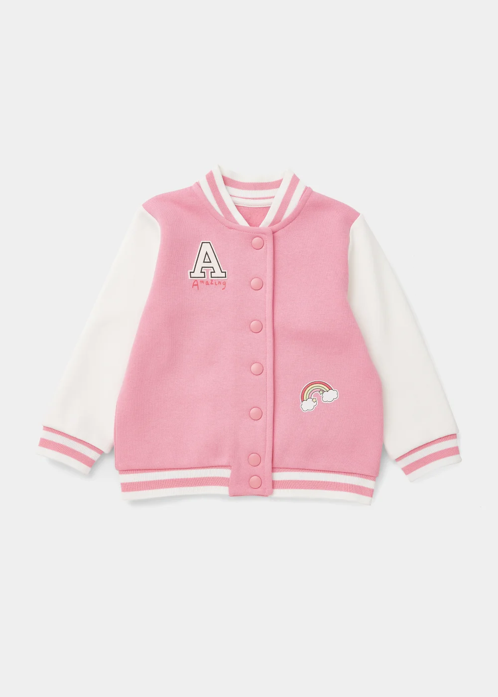Girls Pink College Jacket (9mths-6yrs) - Age 9 - 12 Months Image 1