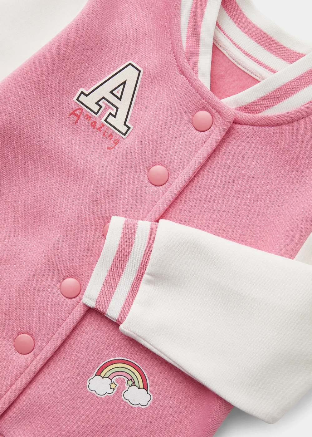 Girls Pink College Jacket (9mths-6yrs) - Age 9 - 12 Months Image 2