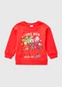 Kids Red Spider-Man Print Christmas Sweatshirt (9mths-6yrs) - 9-12 months Image 1