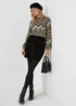 Gold Zigzag Long Sleeve Top - Size 8 Image 4