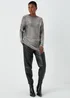 Silver Metallic Longline Top - Small Image 1