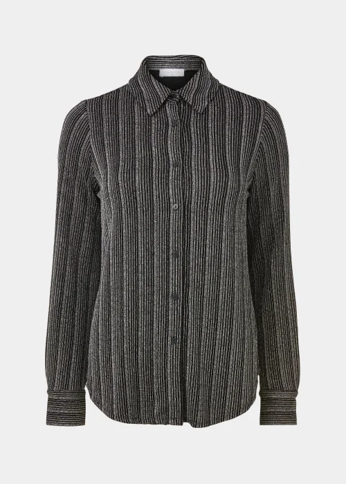 Silver Stripe Long Sleeve Jersey Shirt - Size 8 Image 5