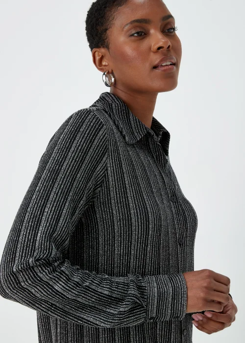 Silver Stripe Long Sleeve Jersey Shirt - Size 8 Image 3