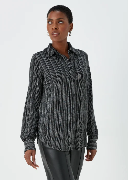Silver Stripe Long Sleeve Jersey Shirt - Size 8 Image 1