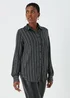 Silver Stripe Long Sleeve Jersey Shirt - Size 8 Image 1