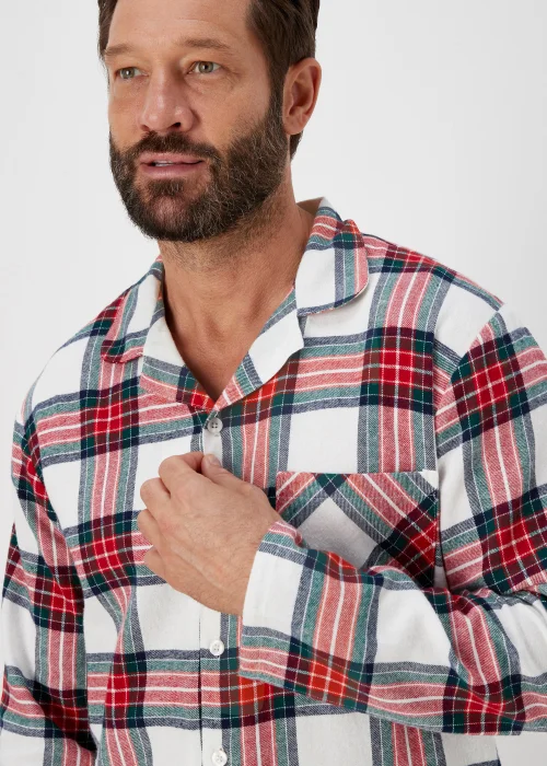 Cream & Red Check Pyjama Set - Extra small Image 3