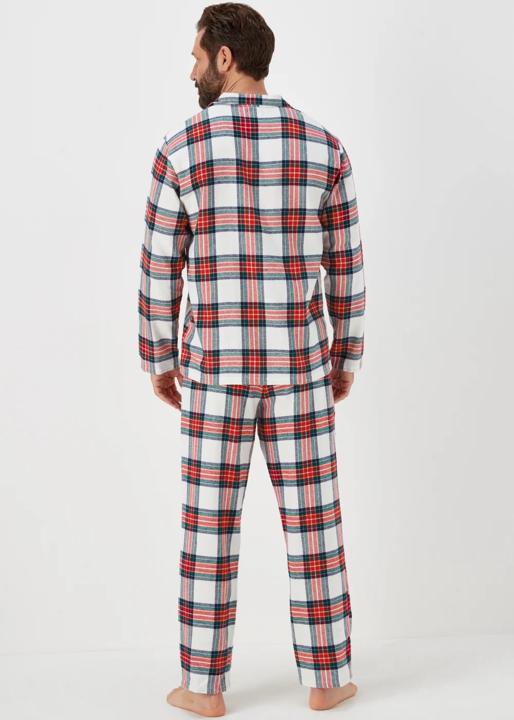 Cream & Red Check Pyjama Set - Extra small Image 2