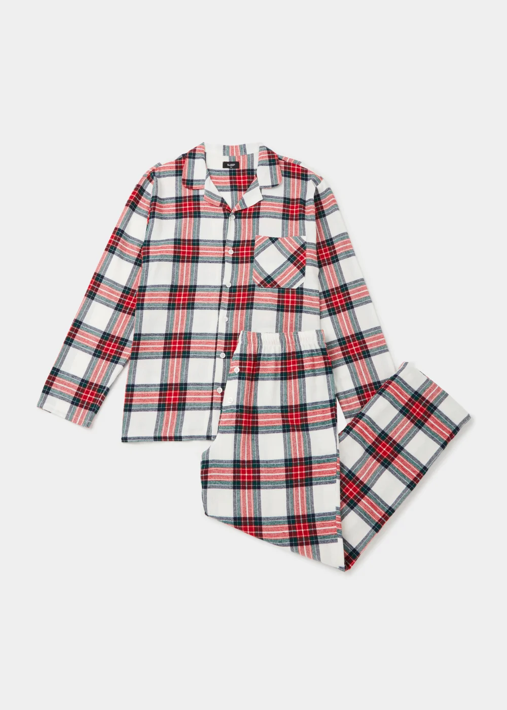 Cream & Red Check Pyjama Set - Extra small Image 4