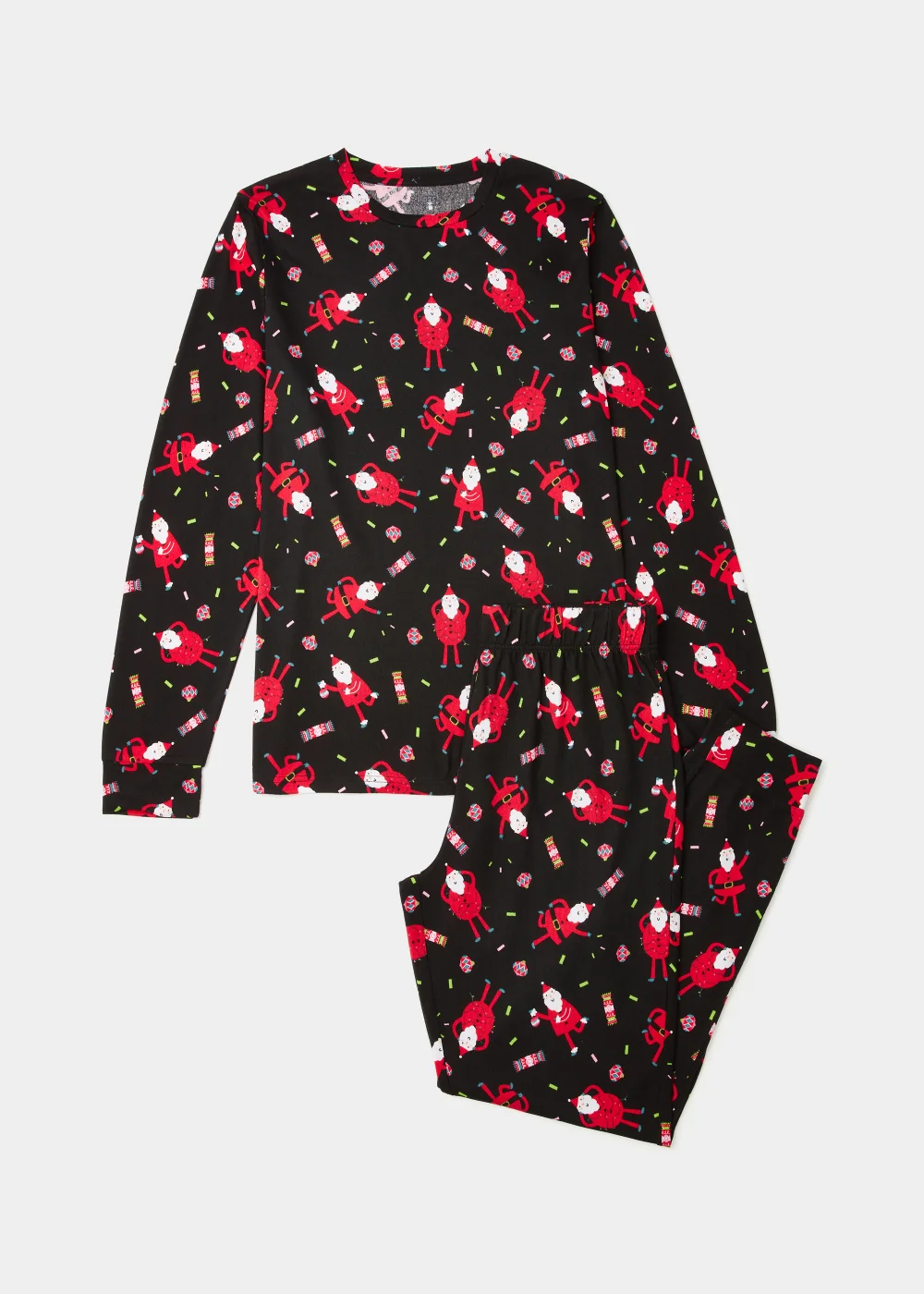 Black Dancing Santa Christmas Pyjama Set - Extra small Image 4