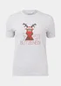 Grey Blitzened Print Christmas T-Shirt - Size 8 Image 5