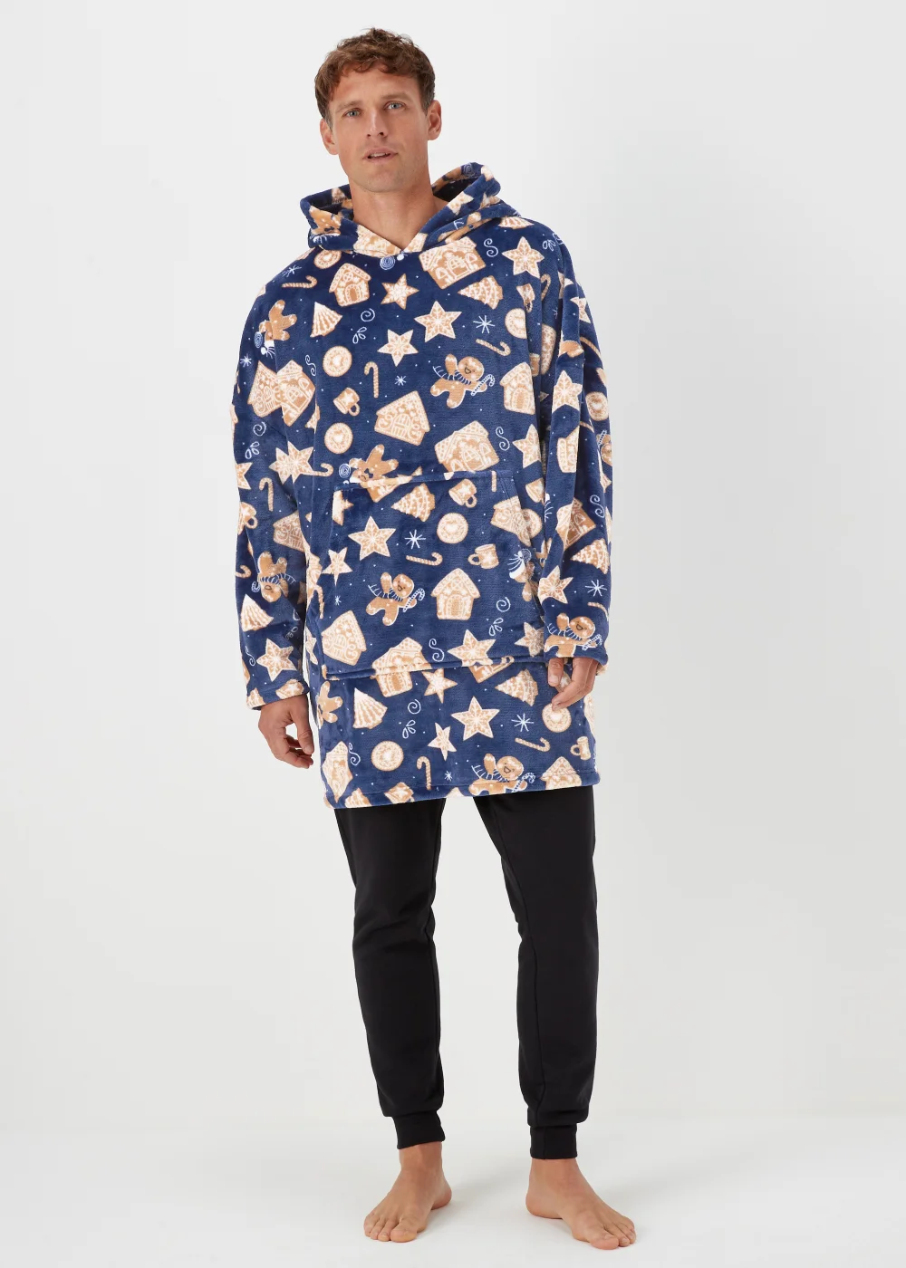 Navy Gingerbread Snuggle Hoodie - Extra small Image 1