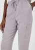 Metallic Satin Cargo Trousers - Size 8 Image 3