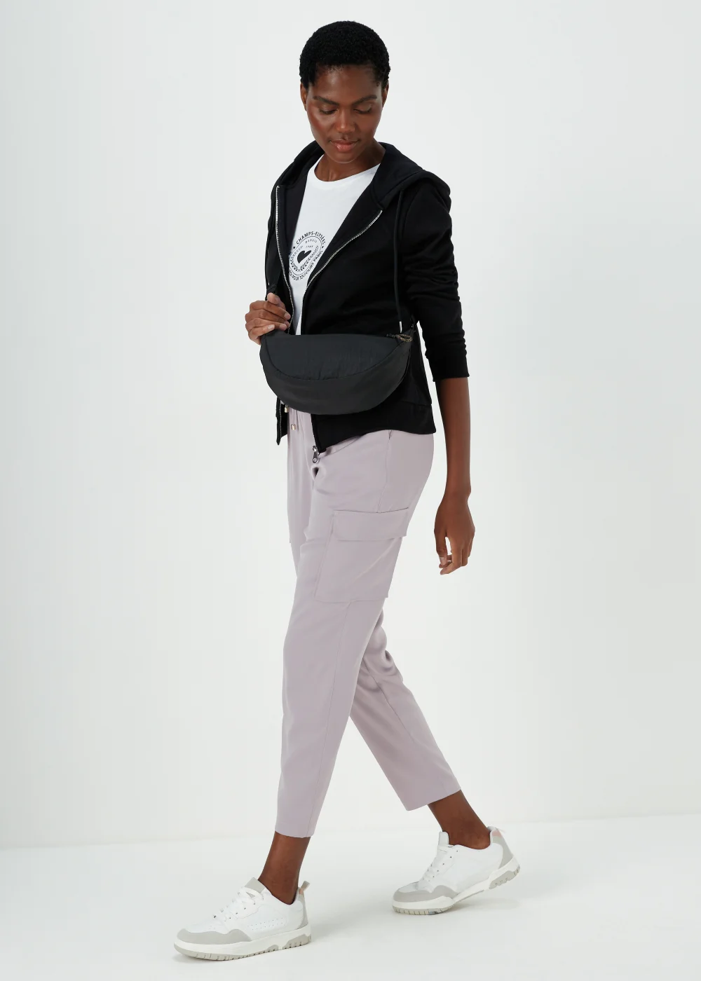 Metallic Satin Cargo Trousers - Size 8 Image 4