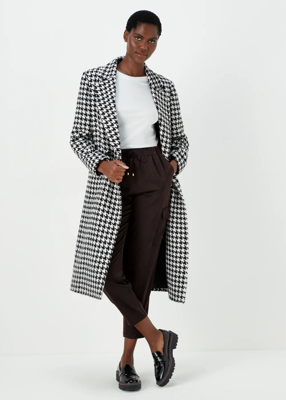 Black Satin Cargo Trousers - Size 8 Image 4