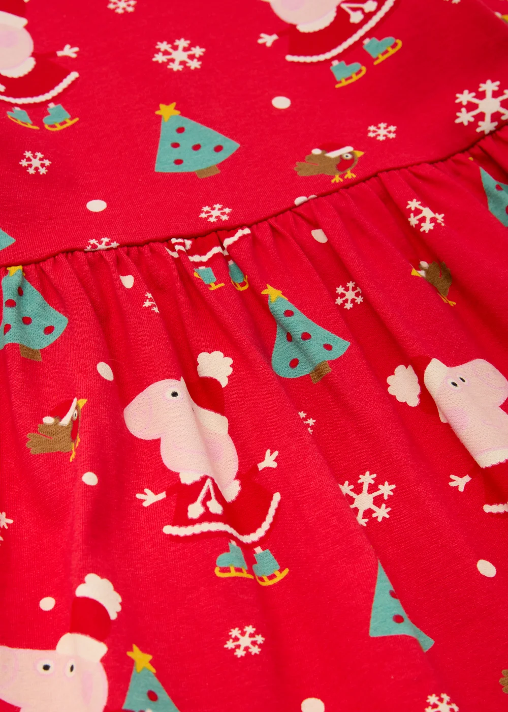 Kids Red Peppa Pig Christmas Dress (9mths-5yrs) - 1-1.5 Yrs Image 2