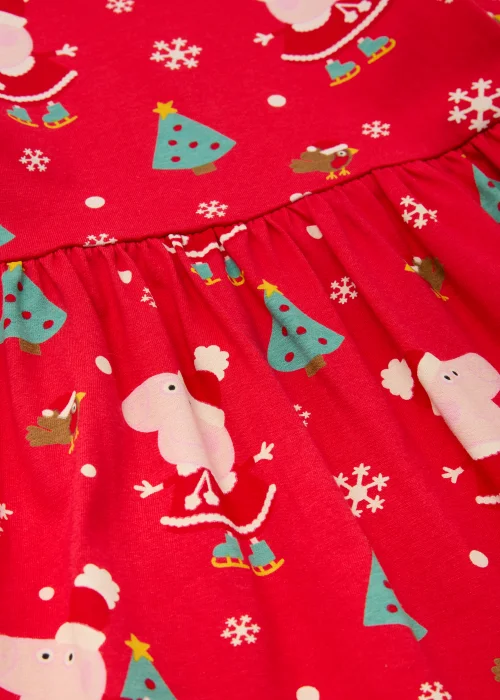 Kids Red Peppa Pig Christmas Dress (9mths-5yrs) - 1-1.5 Yrs Image 2