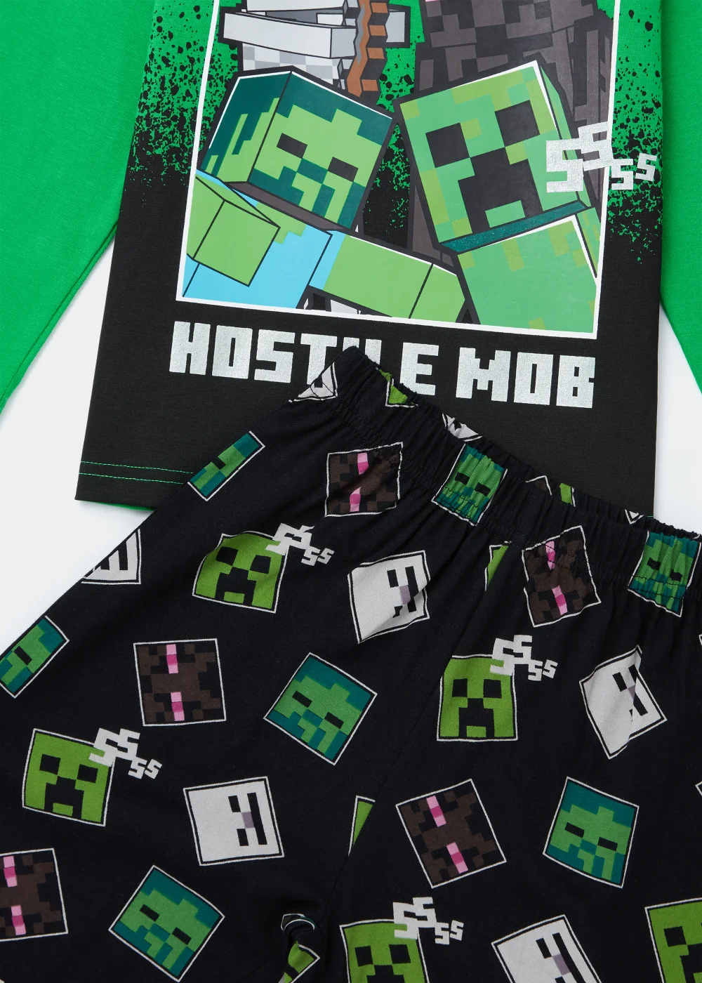 Kids Green Minecraft Pyjama Set (5-12yrs) - Age 5 Years Image 2