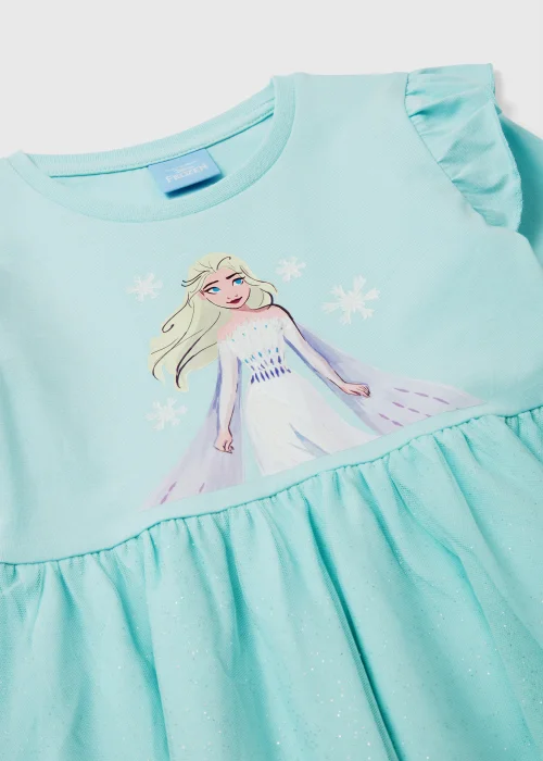 Kids Blue Frozen Elsa Mesh Dress (3-9yrs) - 4 Yrs Image 2