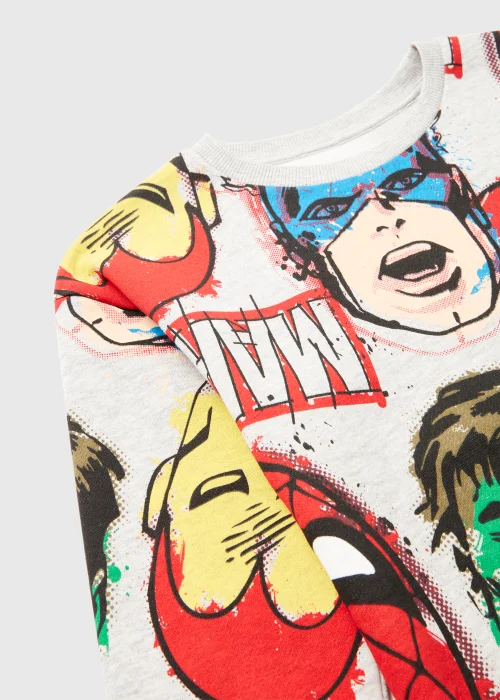 Kids Grey Marvel Print Sweatshirt - 4 Yrs Image 2