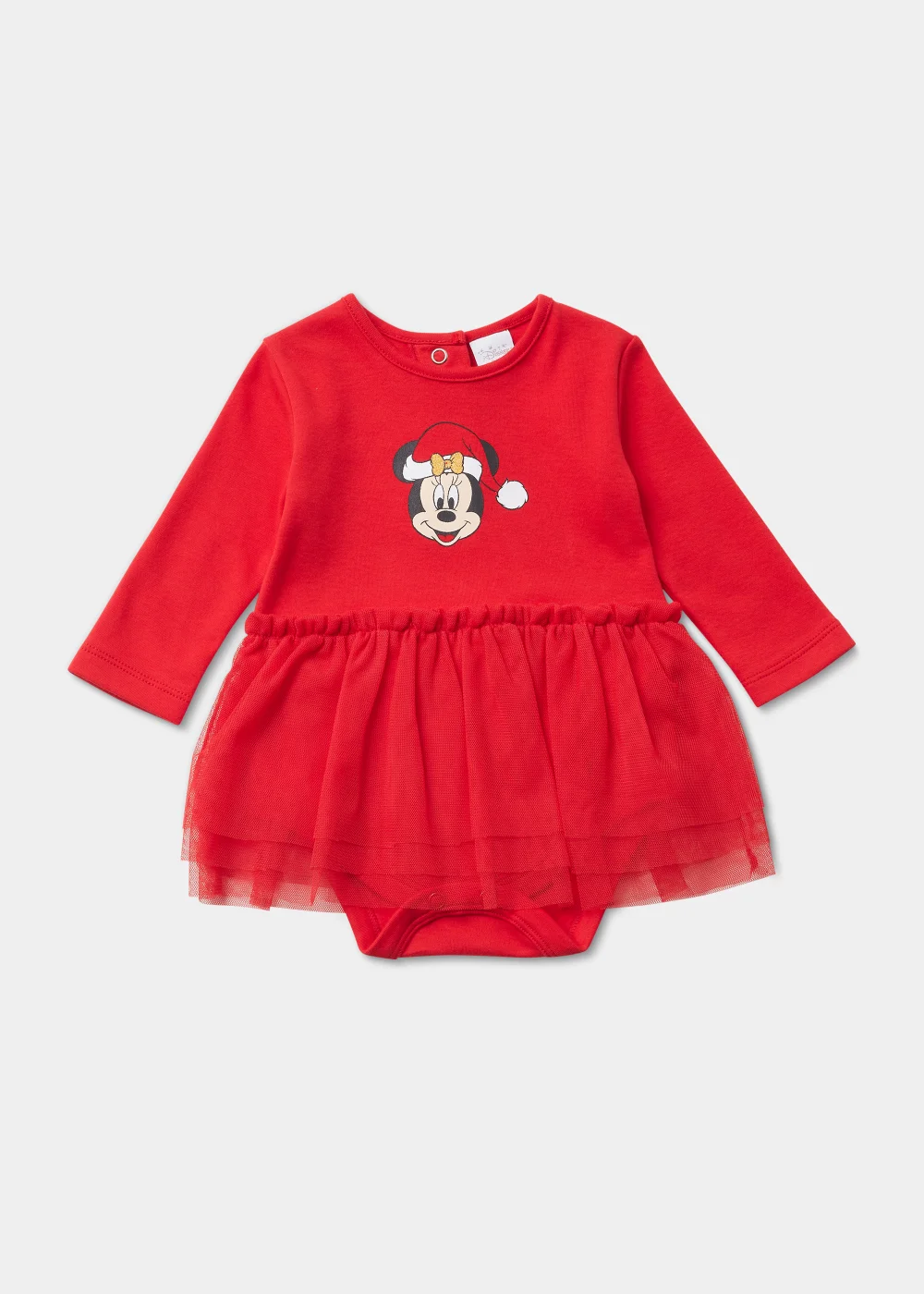 Baby Red Disney Minnie Mouse Christmas Tutu Bodysuit (Newborn-12mths) - Newborn Image 1