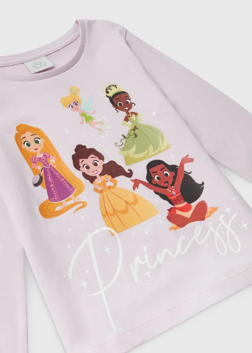Kids Lilac Disney Princess Sparkle T-Shirt (3-9yrs) - Age 7 Years Image 2