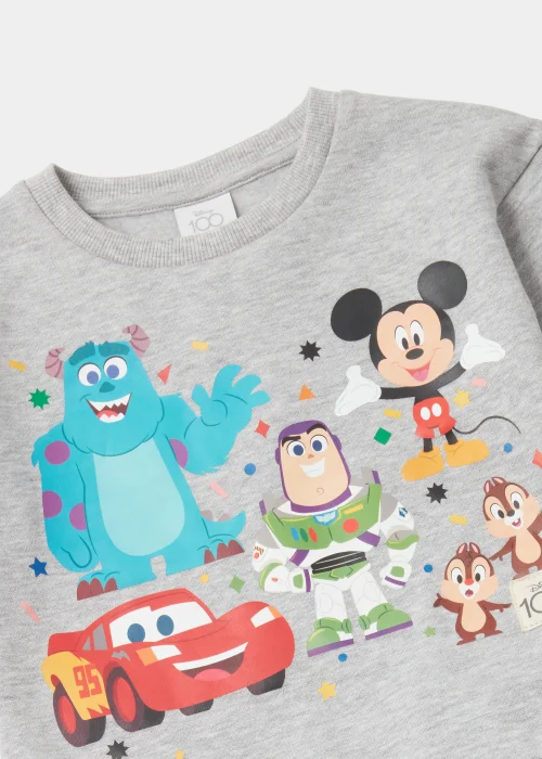 Kids Grey Disney Print Sweatshirt & Joggers Set (9mths-6yrs) - 9-12 months Image 2